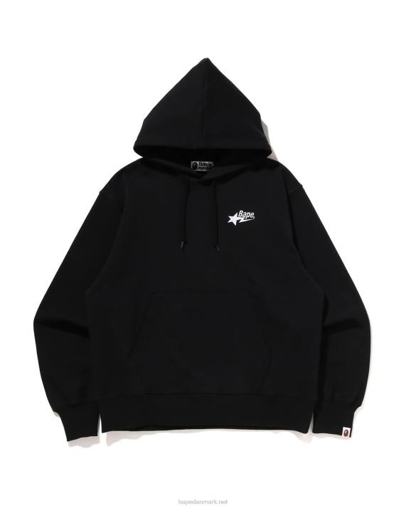 A Bathing Ape Mænd hættetrøje i afslappet pasform med logo HH6J333 sort
