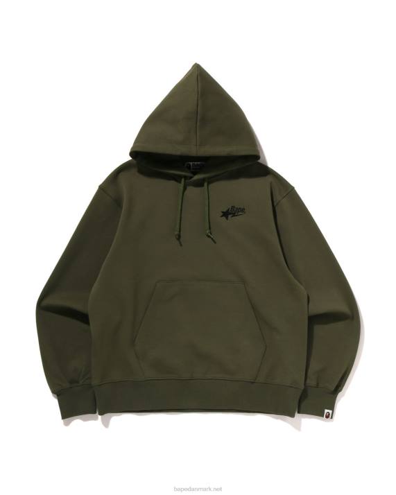 A Bathing Ape Mænd hættetrøje i afslappet pasform med logo HH6J334 militærgrøn