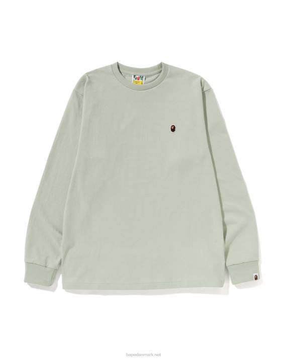 A Bathing Ape Mænd hoved et point tee HH6J339 militærgrøn