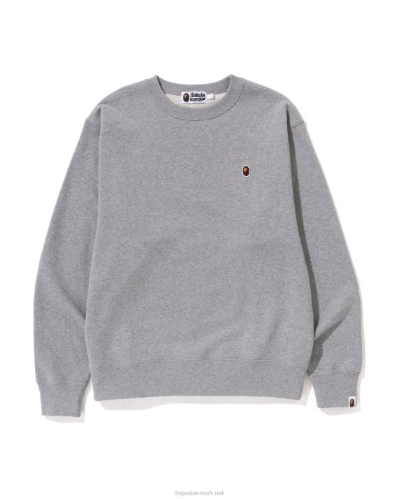 A Bathing Ape Mænd hoved et punkt afslappet pasform rund hals HH6J308 grå