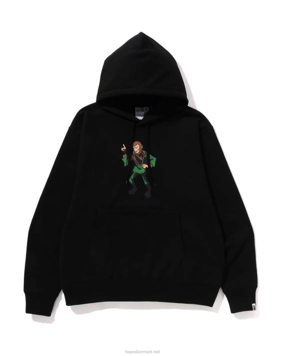 A Bathing Ape Mænd pullover hættetrøje med afslappet pasform HH6J284 sort