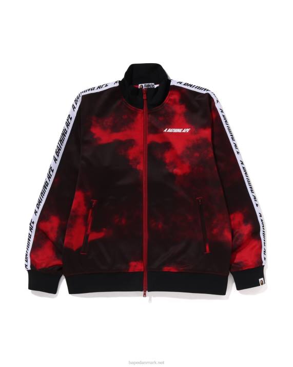 A Bathing Ape Mænd tie dye træningsjakke HH6J249 knaldrød