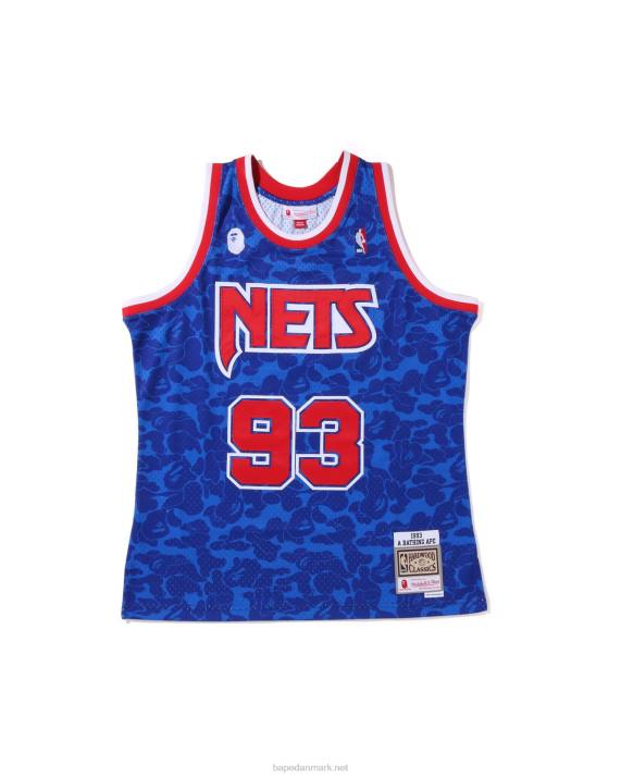 A Bathing Ape Mænd x m&n brooklyn nets tank top HH6J363 blå